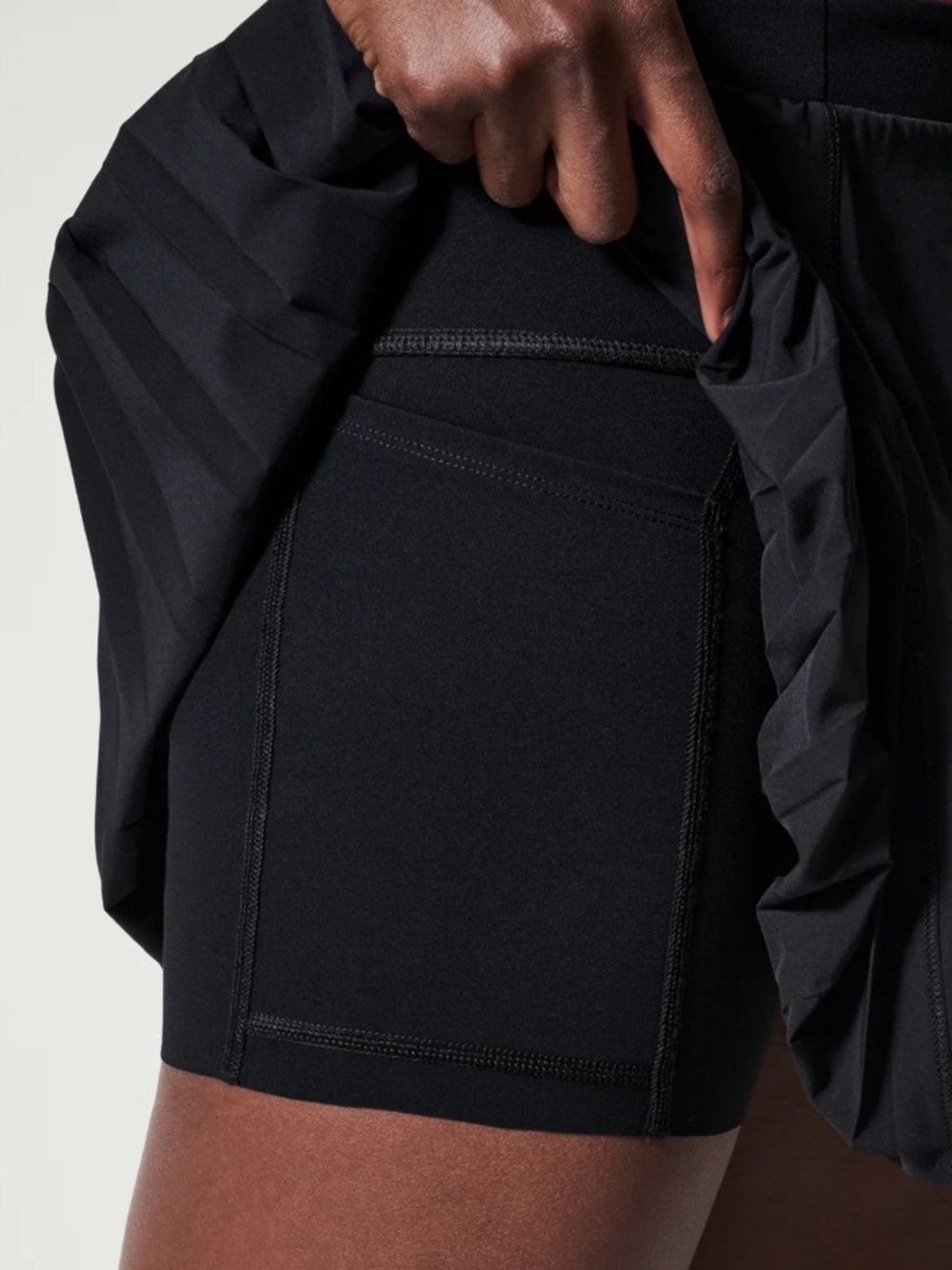 SPANX Black Pleated Mini Skirt - Picture 3 of 5